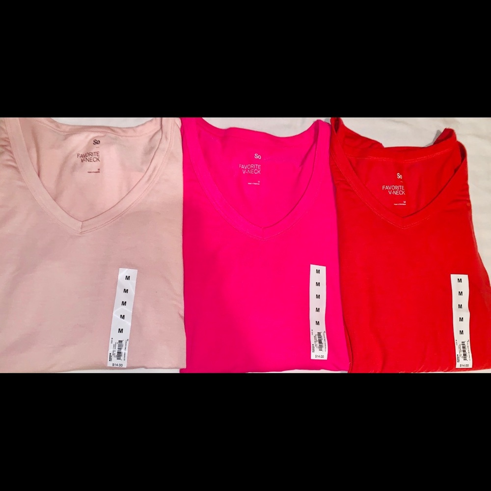 3 ladies SO Favorite V-Neck long sleeve T-shirts